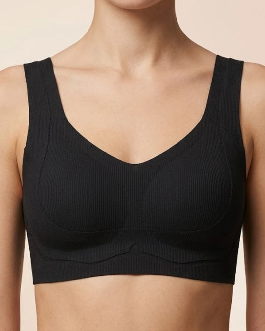 Ribbed Seamless Comfort Blouse Bra – Wire-Free Everyday & Active Wear