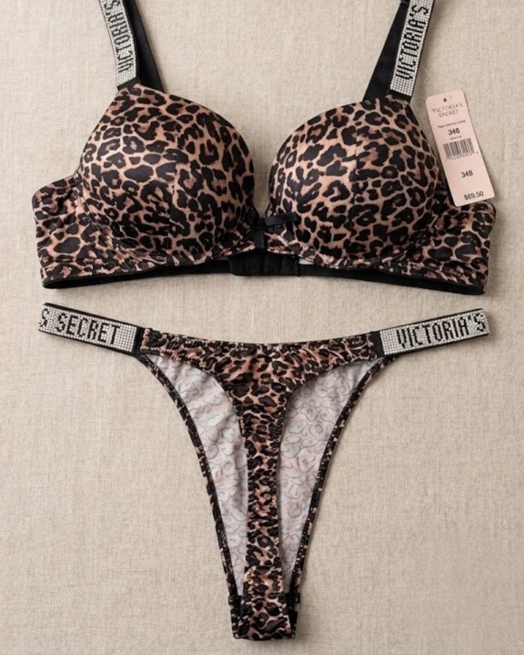Victoria's Secret Rhinestone Strap Bra Set