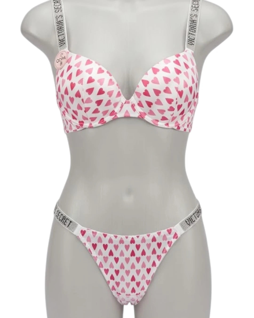 Victoria's Secret Rhinestone Strap Bra Set