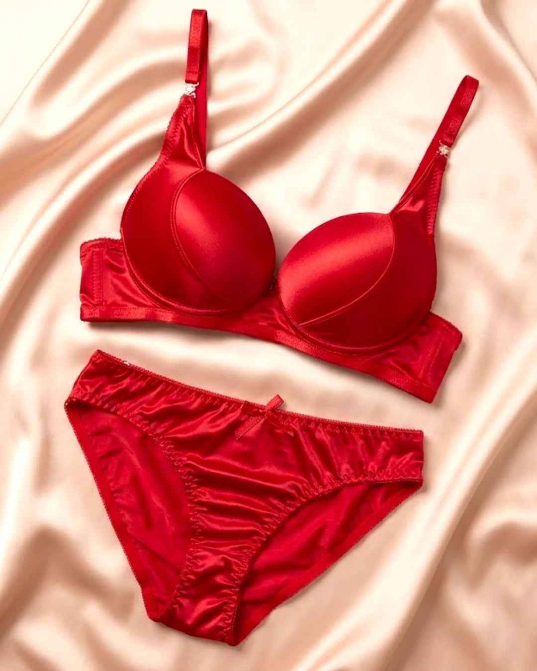 Satin Push-Up Bra & Panty Set