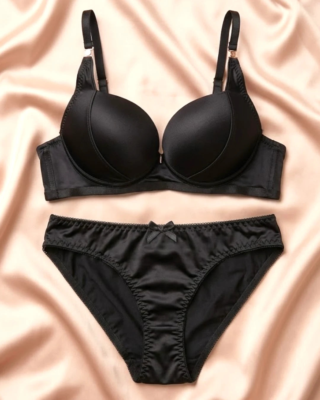 Satin Push-Up Bra & Panty Set