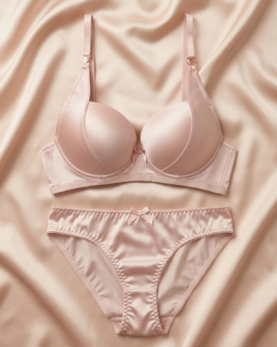 Satin Push-Up Bra & Panty Set