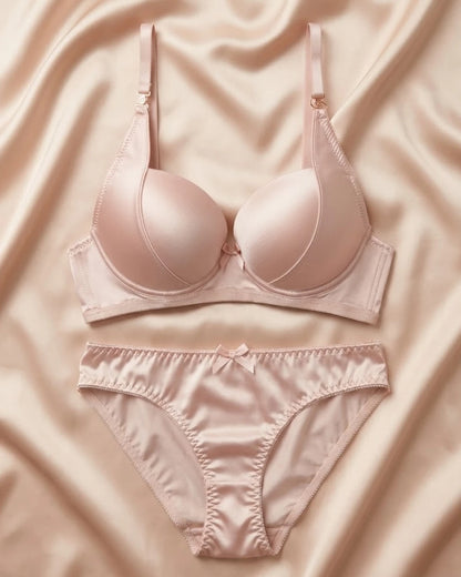 Satin Push-Up Bra & Panty Set