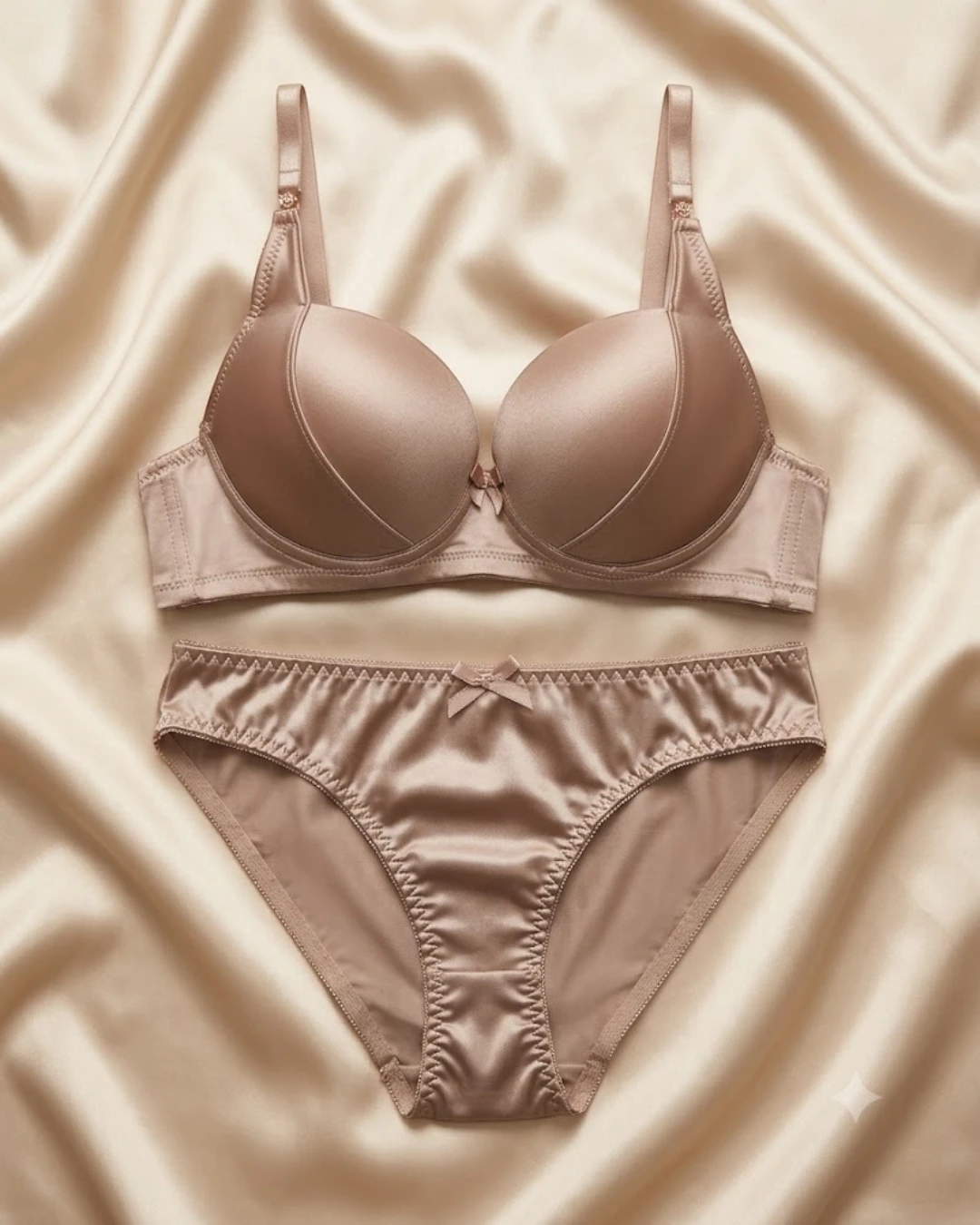 Satin Push-Up Bra & Panty Set