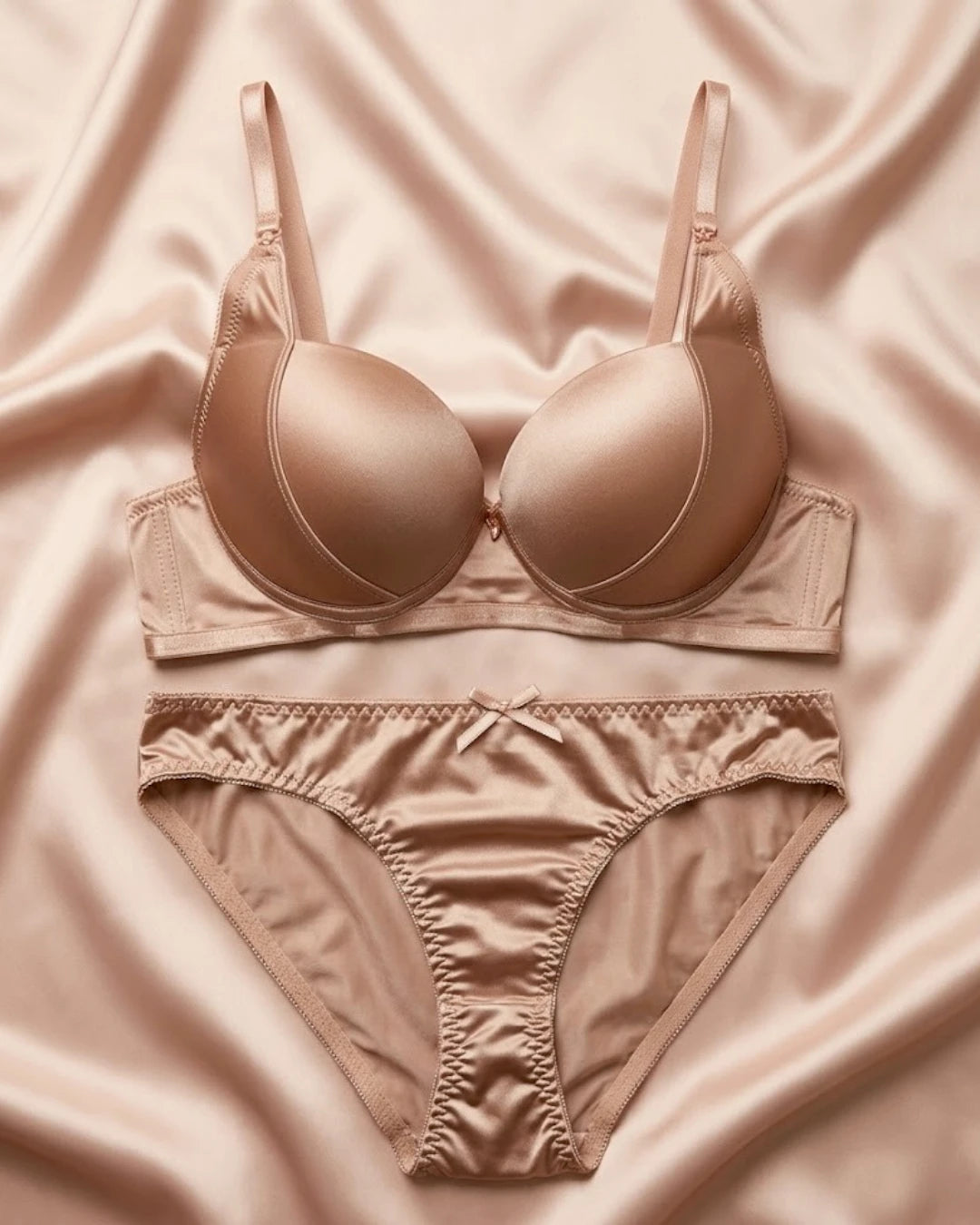 Satin Push-Up Bra & Panty Set