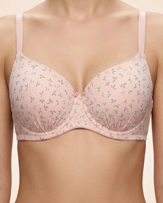 Premium Blossom Print Balconette Foam Paded Bra