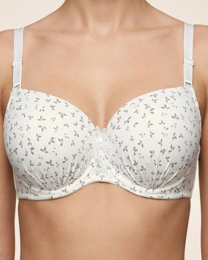 Premium Blossom Print Balconette Foam Paded Bra