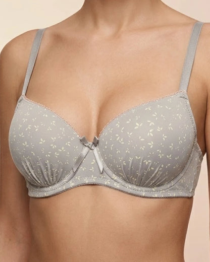 Premium Blossom Print Balconette Foam Paded Bra