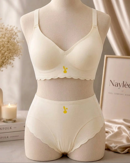 Seamless Blouse Bra & Panty Set – Scalloped Edge