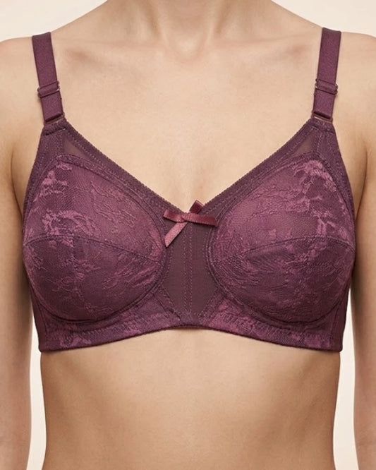 Full Coverage Floral Lace Bra – Light Padded