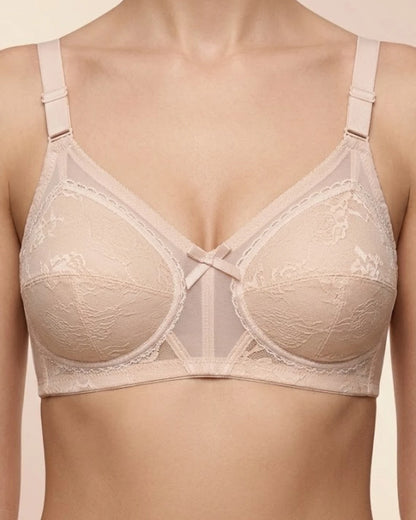 Full Coverage Floral Lace Bra – Light Padded