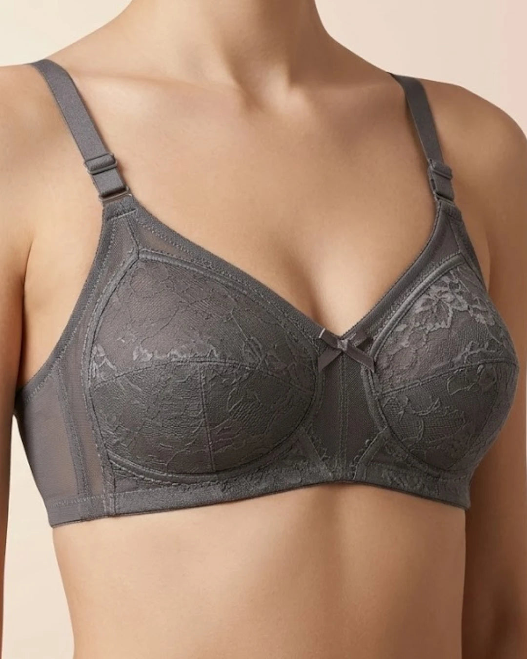 Full Coverage Floral Lace Bra – Light Padded