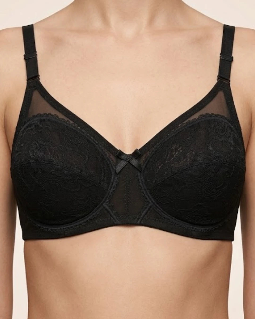 Full Coverage Floral Lace Bra – Light Padded